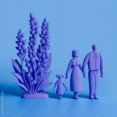 A Family in a Field of Lavender