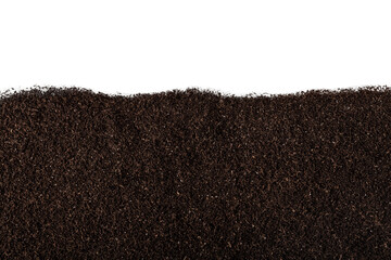 Dark dirt border soil for plant