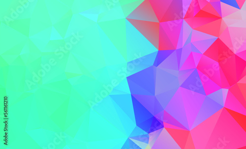 Low poly mosaic background. Template design. Copy space. Vector clip art.