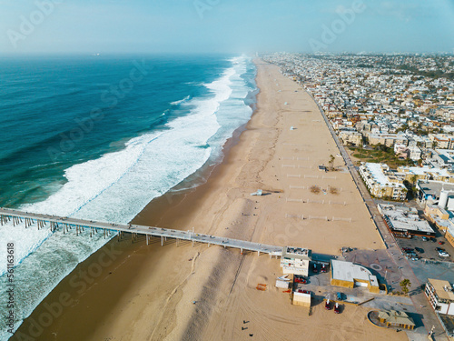 Hermosa Beach Pier, Los Angeles, California - Sunny