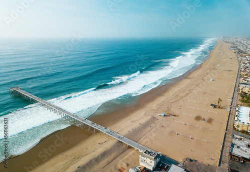 Hermosa Beach Pier, Los Angeles, California - Sunny