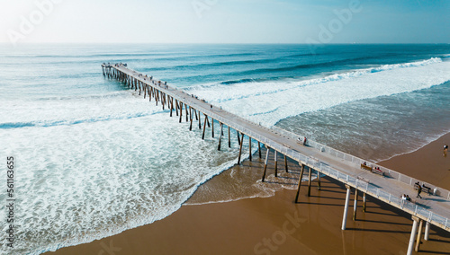 Hermosa Beach Pier, Los Angeles, California - Sunny
