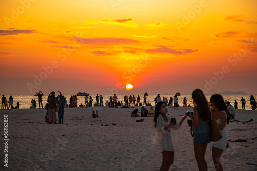 Sunset view at North Point Beach in Koh Lipe, Satun, Thailand © pierrick