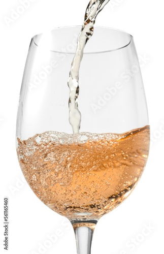Wine pouring in glass