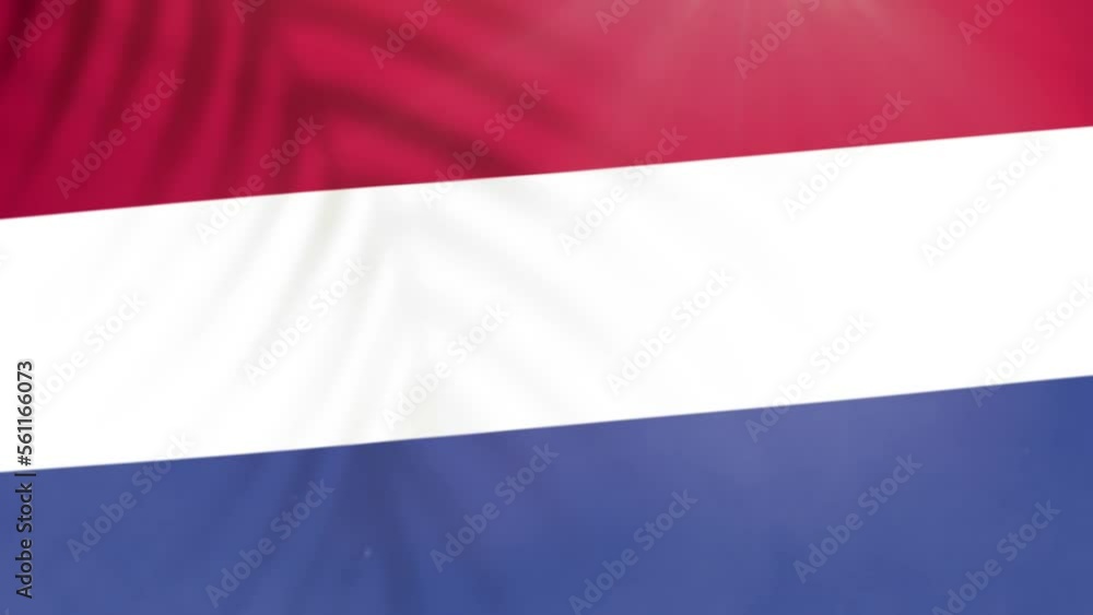 Netherlands flag videos. Slow Motion videos. Flag Blowing Close Up with tree shadow Netherlands flag videos. Slow Motion videos. Flag Blowing Close Up with tree shadow