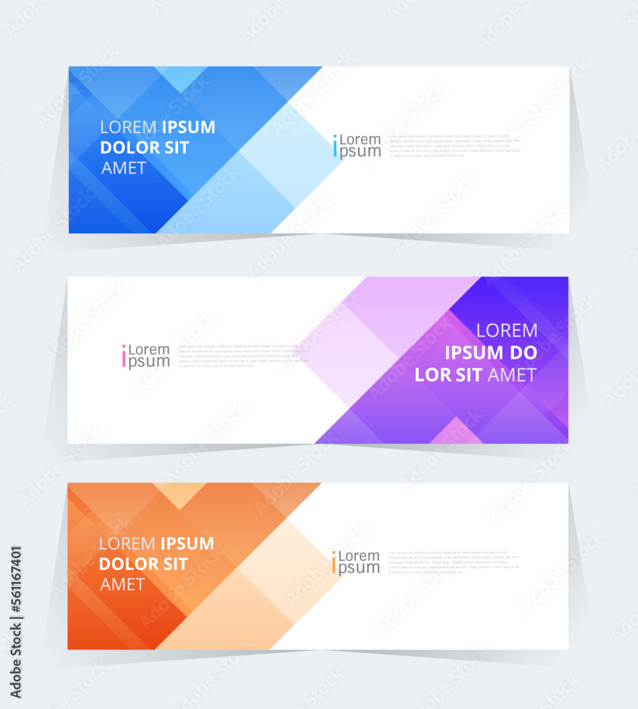 Geometric banner design with Vector presentation template.