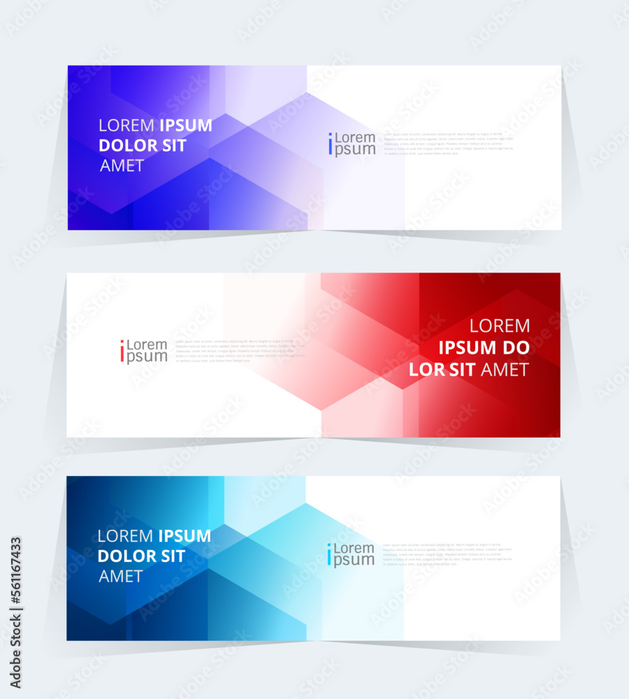Naklejka premium Geometric banner design with Vector presentation template.