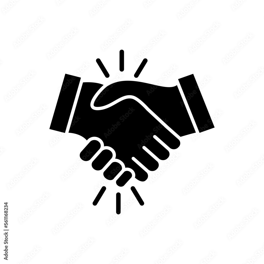 Obraz premium Handshake icon vector logo design template