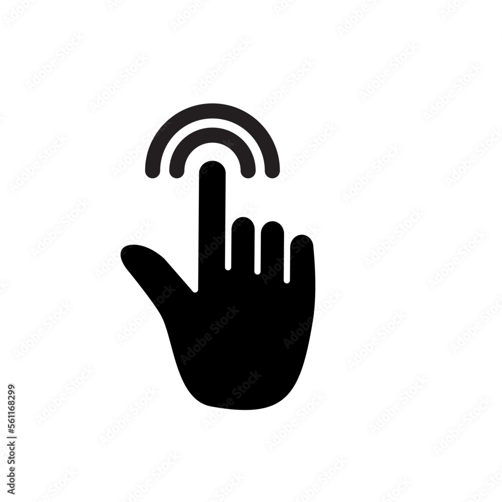 Touchscreen icon vector logo design template Touchscreen icon vector logo design template