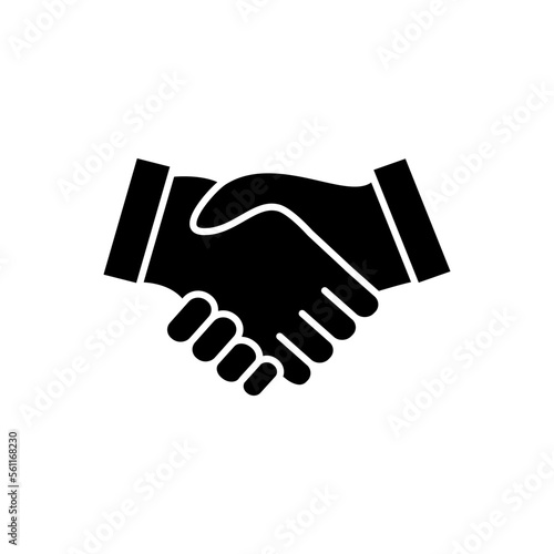 Handshake icon vector logo design template