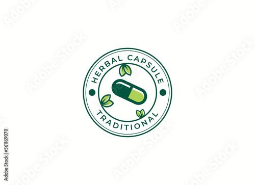 herbal capsule pill leaf medicine drug logo vector icon download