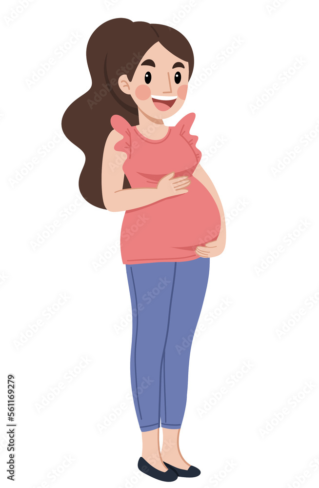 Hand drawn pregnant woman Hand drawn pregnant woman