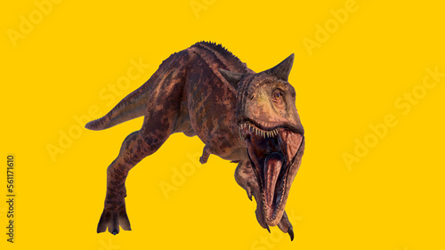 Carnotaurus dinosaur roaring photo