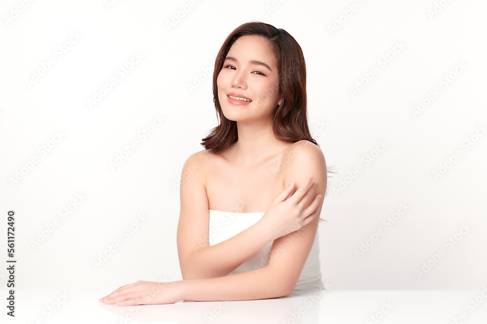 Beautiful young asian woman with clean fresh skin on white background, Face care, Facial treatment, Cosmetology, beauty and spa, Asian women portrait. Beautiful young asian woman with clean fresh skin on white background, Face care, Facial treatment, Cosmetology, beauty and spa, Asian women portrait.