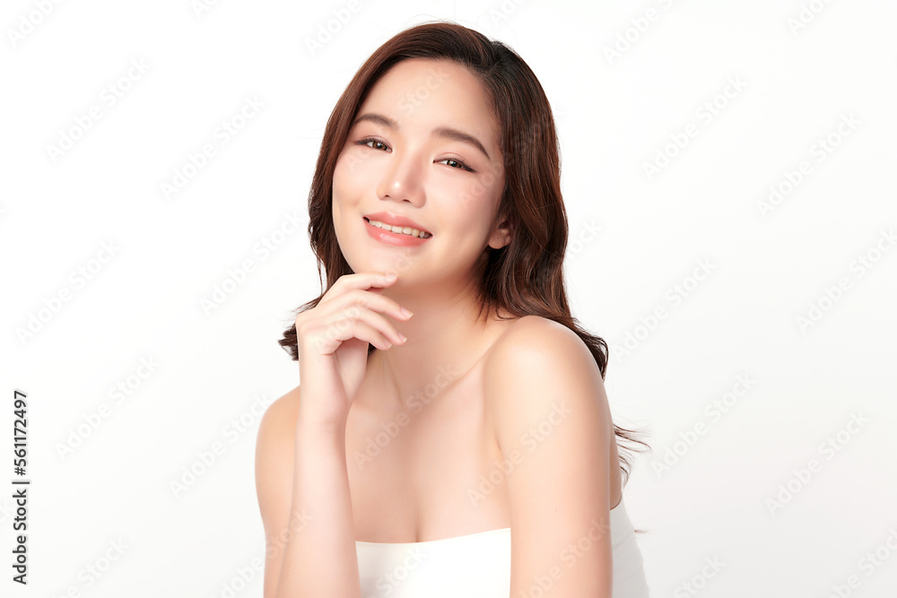 Beautiful young asian woman with clean fresh skin on white background, Face care, Facial treatment, Cosmetology, beauty and spa, Asian women portrait. Beautiful young asian woman with clean fresh skin on white background, Face care, Facial treatment, Cosmetology, beauty and spa, Asian women portrait.