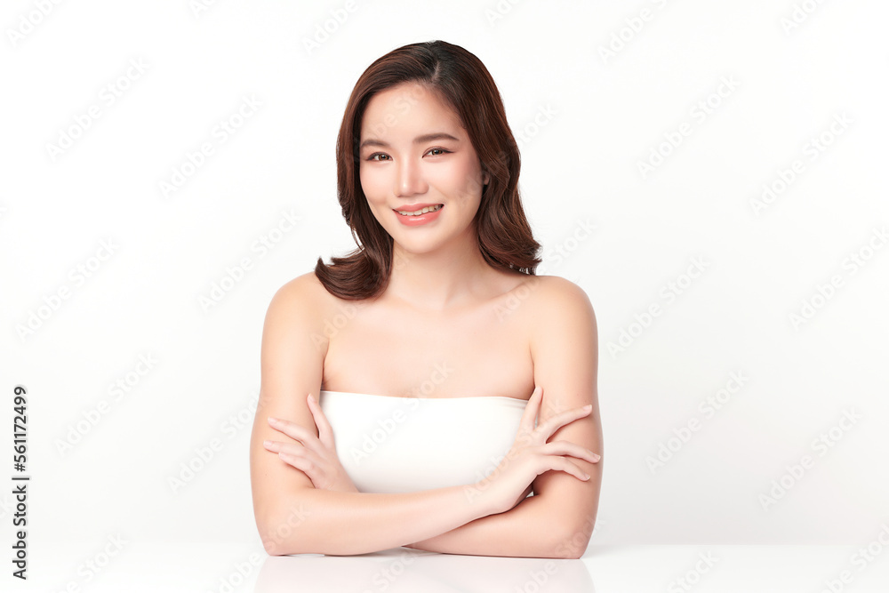 Beautiful young asian woman with clean fresh skin on white background, Face care, Facial treatment, Cosmetology, beauty and spa, Asian women portrait. Beautiful young asian woman with clean fresh skin on white background, Face care, Facial treatment, Cosmetology, beauty and spa, Asian women portrait.