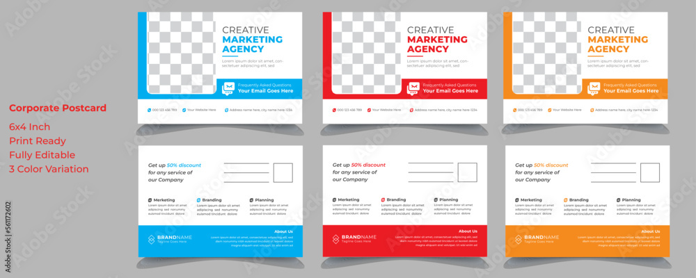 Corporate Business Postcard Template Design Corporate Business Postcard Template Design