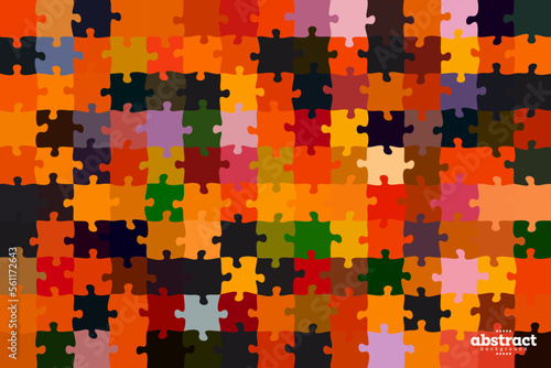 modern art jigsaw pattern tropical retro 1970s theme background for website UI , Annual reports, flyer, poster, cover friendly use vectorEPS.