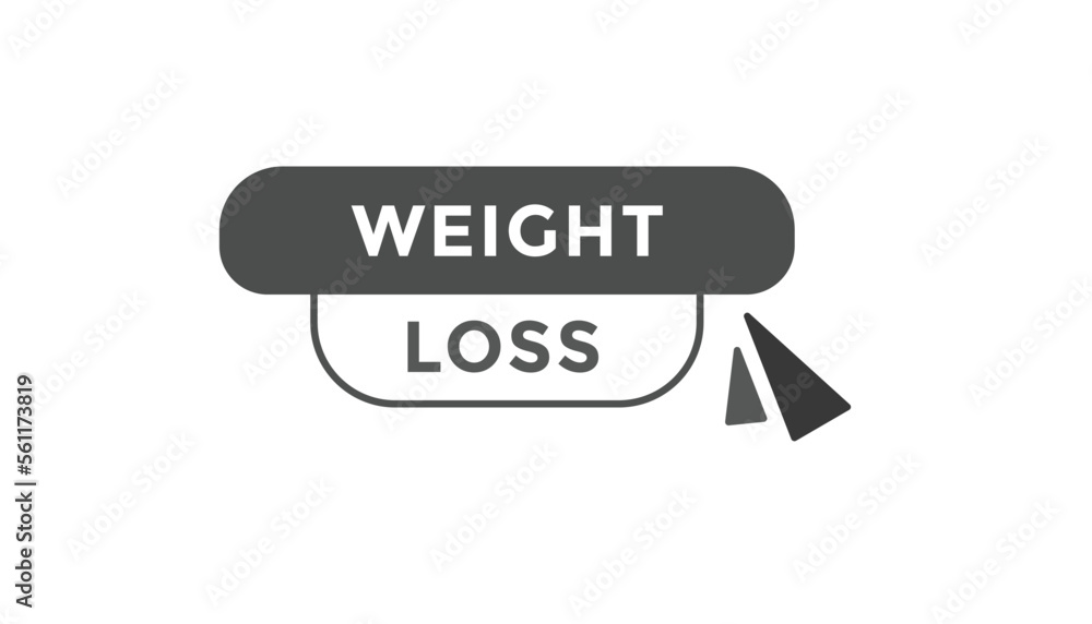 Weight loss button web banner templates. Vector Illustration
