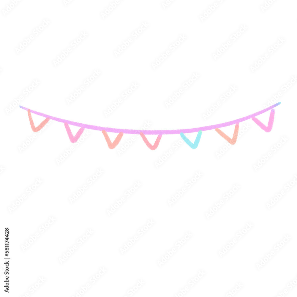 Rainbow line decorations,  party,  signs and symbols, Hand drawn in doodle style.	