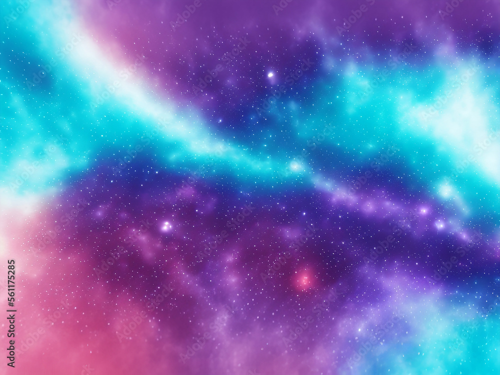 Watercolor Abstract Space Background Texture - Pastel and Neon - Generative AI Image