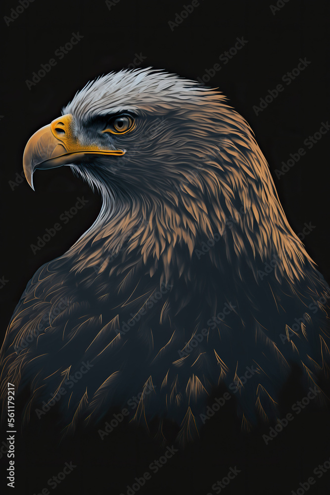 Obraz premium eagel, dark, AI