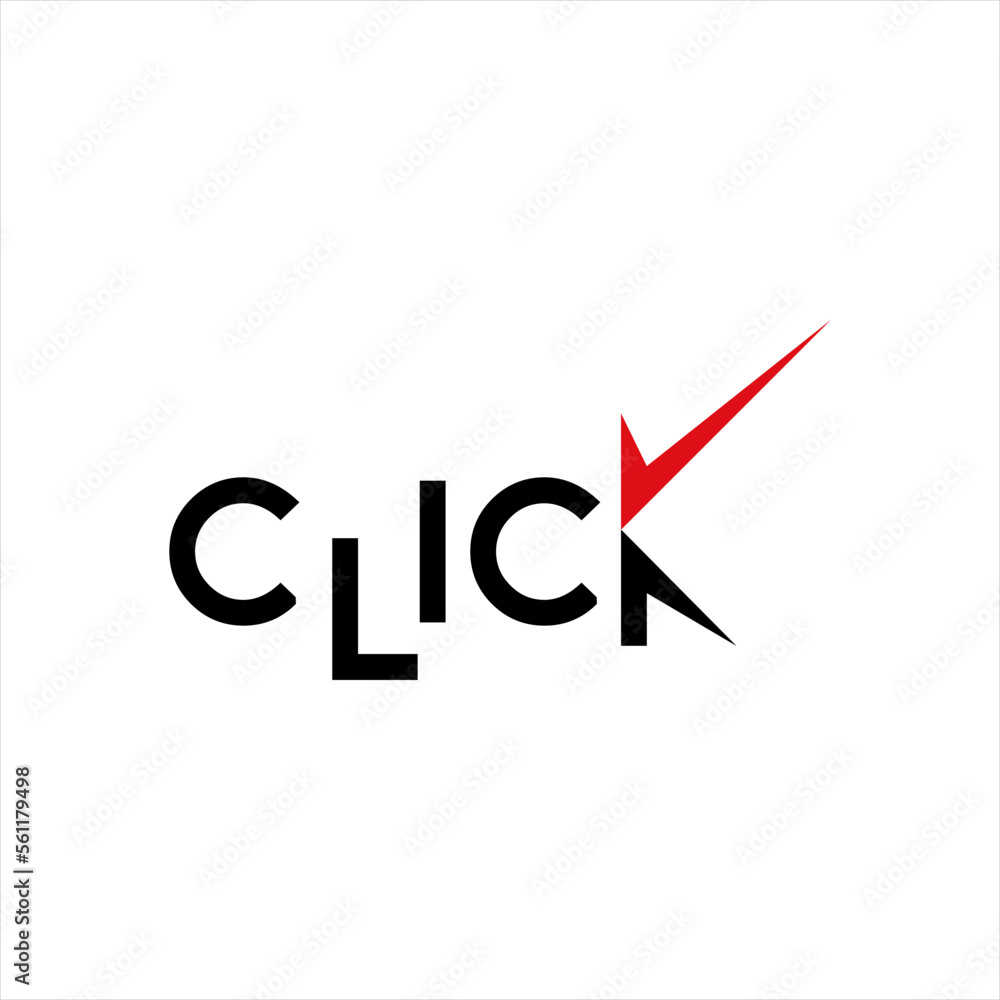 Click word illustration design with checklist sign. Click word illustration design with checklist sign.