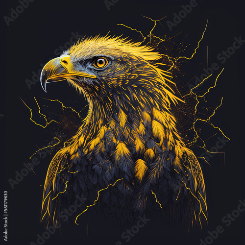 eagle with energy rays 1