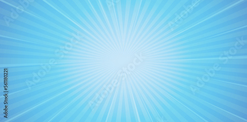 Leinwand Poster illustration of blue sunburst abstract backgrounds for summer wallpaper, e comme