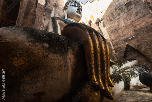 Buddha statue in Wat Temple beautiful temple in the historical park Thailand