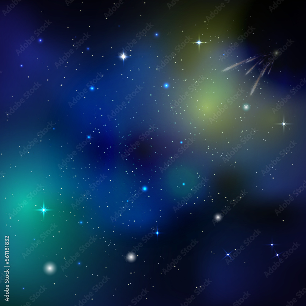space background with comet