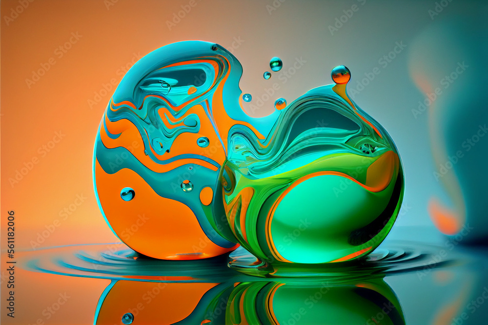Abstract Background of Fluids Mixing Together. Generative ai Abstract Background of Fluids Mixing Together. Generative ai
