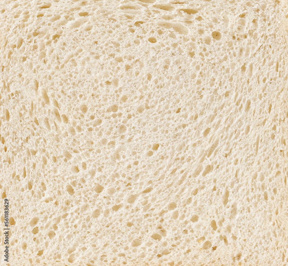 slices white toast bread background, close up.