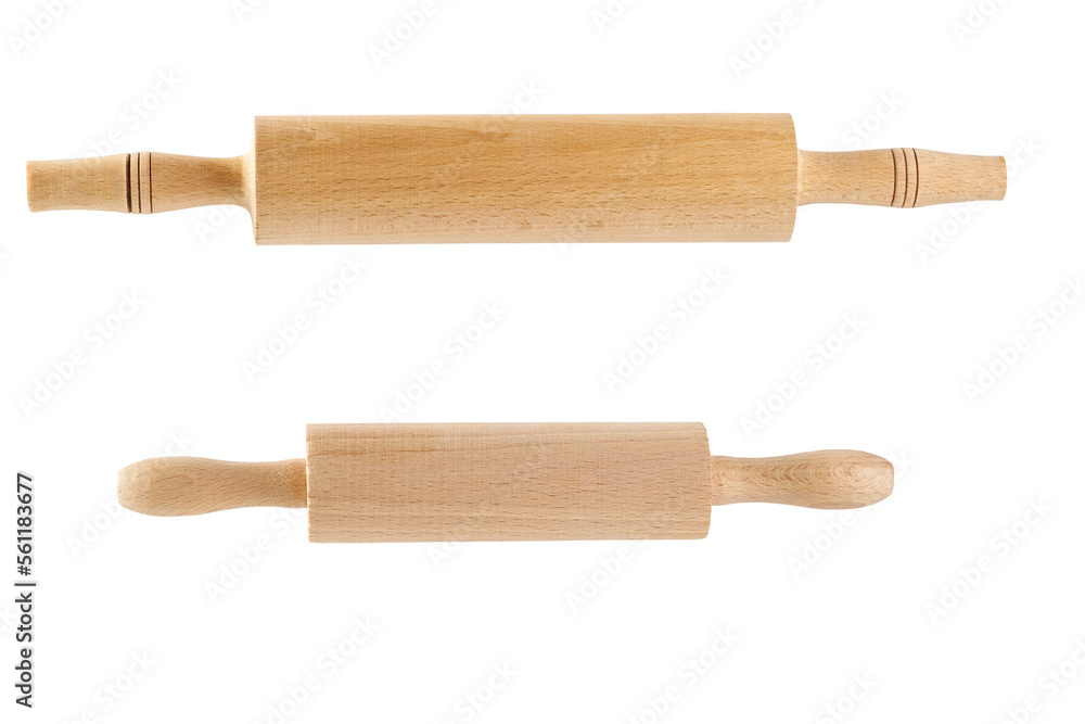 wooden rolling pin isolated on white background with clipping path. wooden rolling pin isolated on white background with clipping path.
