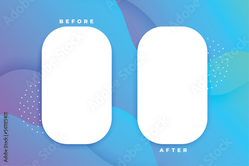 modern before and after opposition concept background