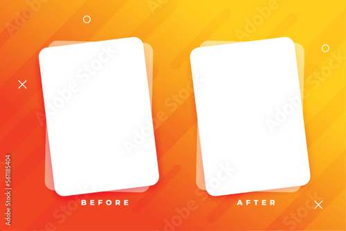 modern before and after preview background with copy space