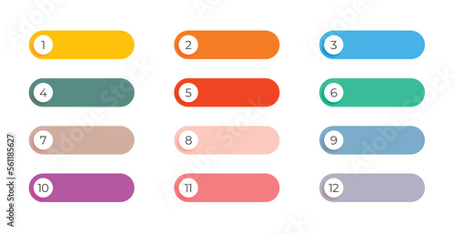colorful bullet points element for business headline