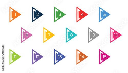 3d directional bullet points colorful icon in pack