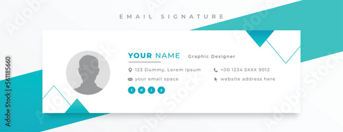 corporate email signature card template in minimal style