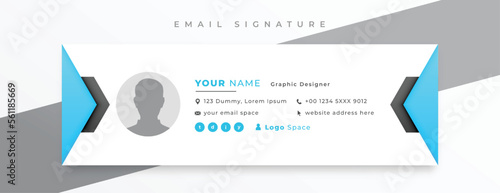 social media email signature card template design