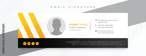 professional email signature card template design for business promo