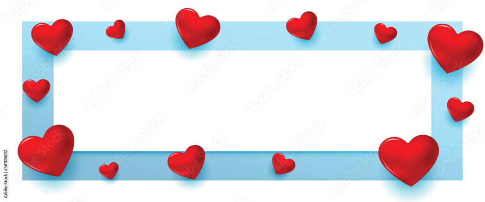 Obraz premium valentines day wishes and messages banner with text space