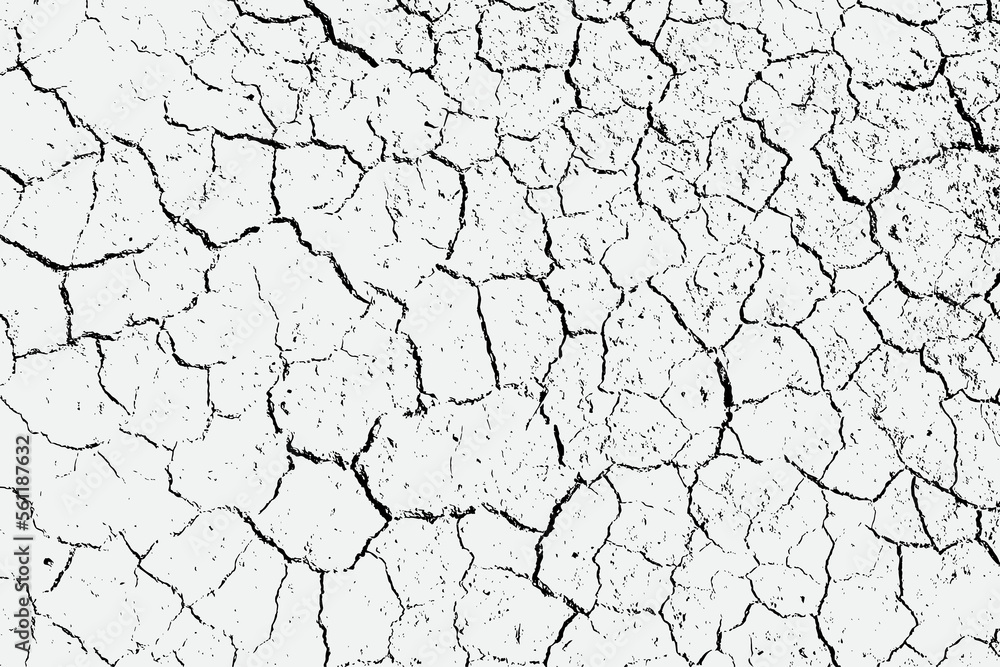 Texture of arid ground cracks and splashes of stains, black and white texture background EPS vector Texture of arid ground cracks and splashes of stains, black and white texture background EPS vector