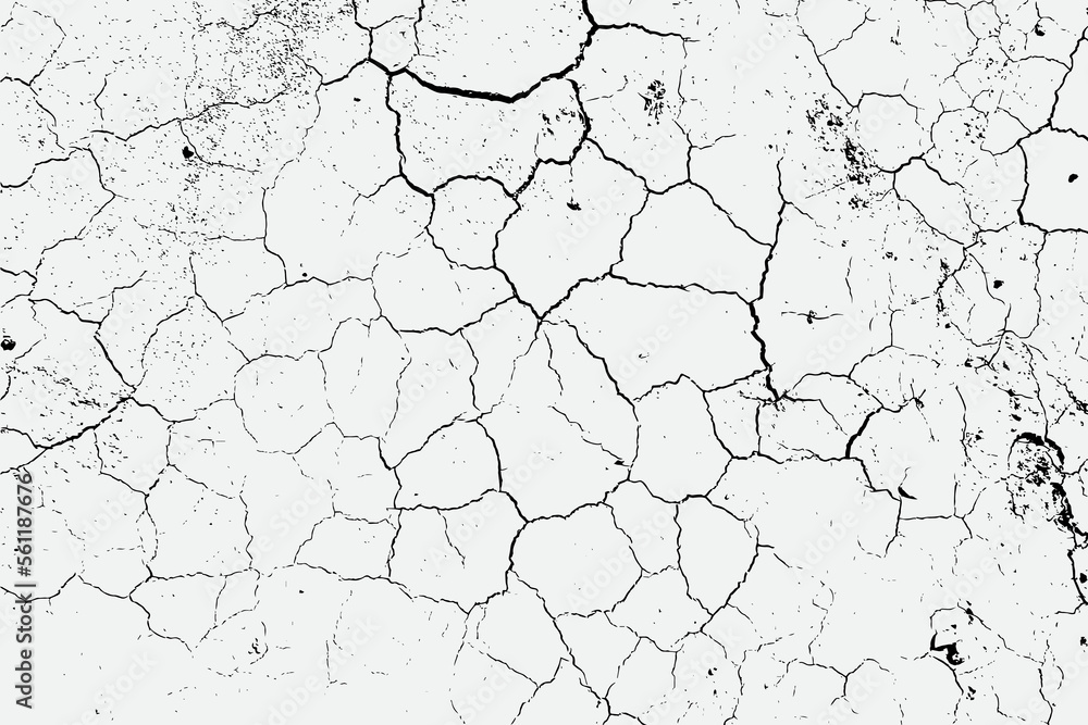 Texture of arid ground cracks and splashes of stains, black and white texture background EPS vector Texture of arid ground cracks and splashes of stains, black and white texture background EPS vector