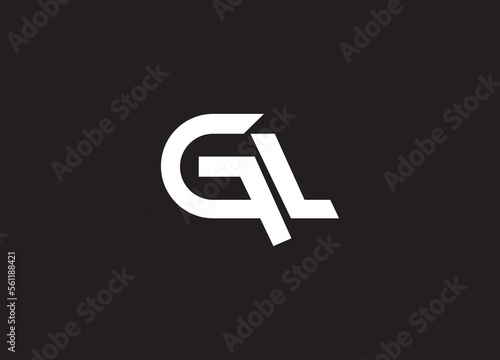 GL Alphabet letter icon logo Design