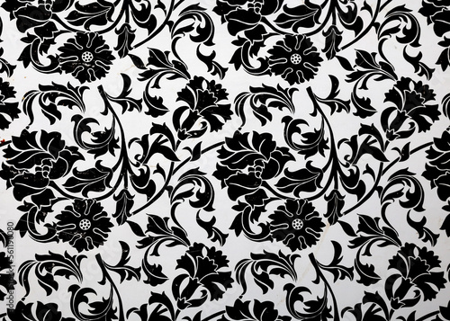 Black and white background  texture. Classic wallpaper