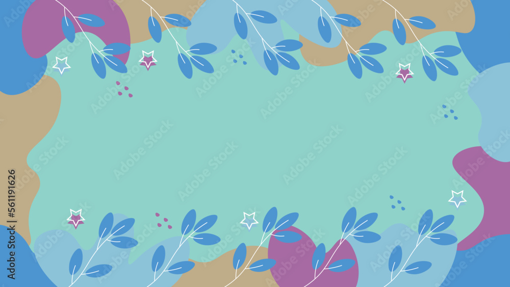 Hand drawn background with floral