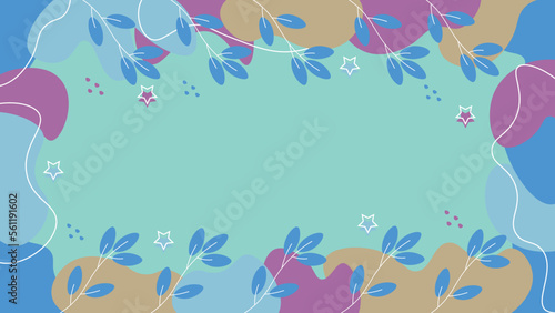 Hand drawn background with floral © SHIRONEKO