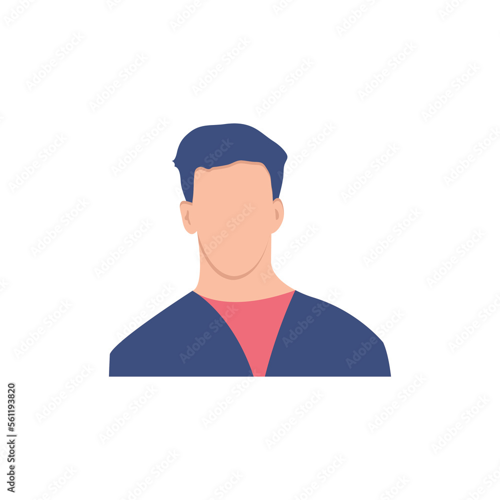 Round profile image of male avatar for social networks with half circle. Fashion vector. Bright vector illustration in trendy style. Round profile image of male avatar for social networks with half circle. Fashion vector. Bright vector illustration in trendy style.