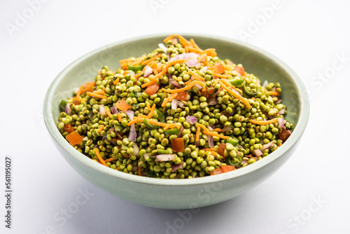 Hurda Ponkh Bhel made using Tender Jowar is a traditional savory snack from india photo